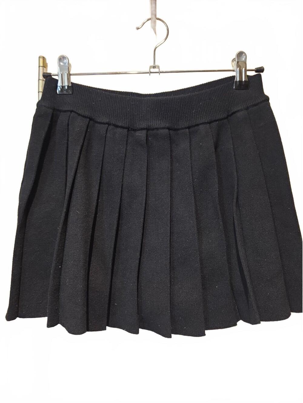 Daisy Black Pleated Knit Skort Pleated Tennis Mini Skirt Built In Shorts Medium